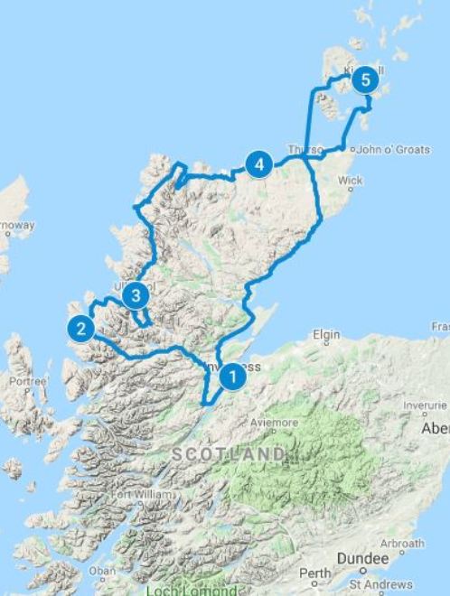 driving tour scotland map